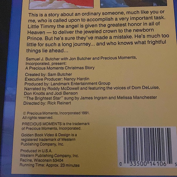 Vintage ‘91 📼 Precious Moments presents “Timmy’s Gift A Christmas Story” - Picture 4 of 8